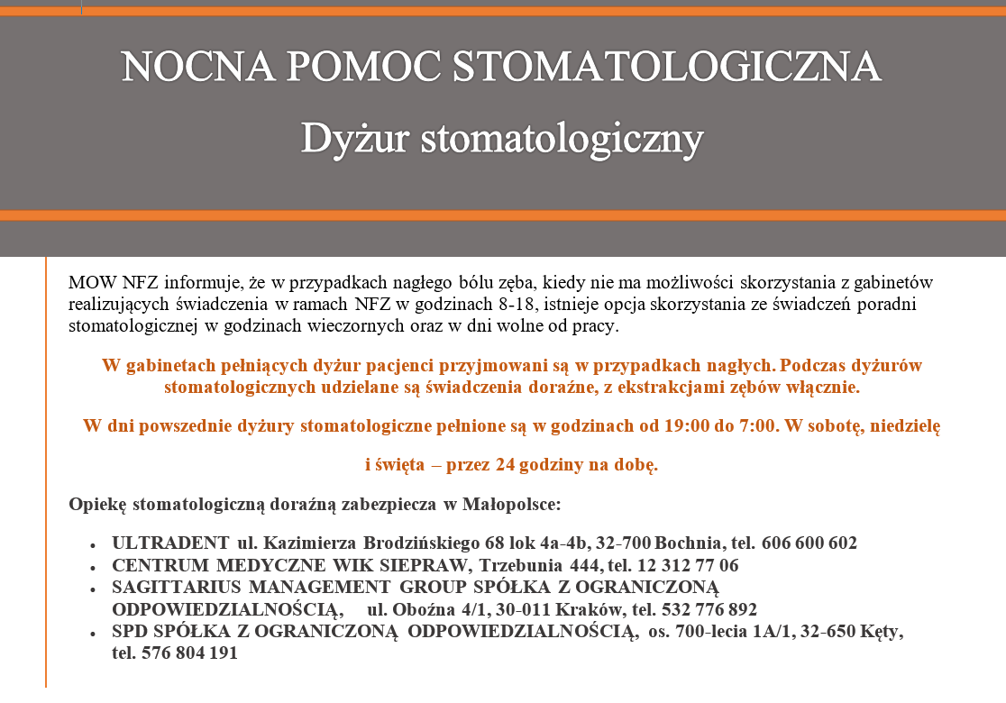 Nocna pomoc stomatologiczna
